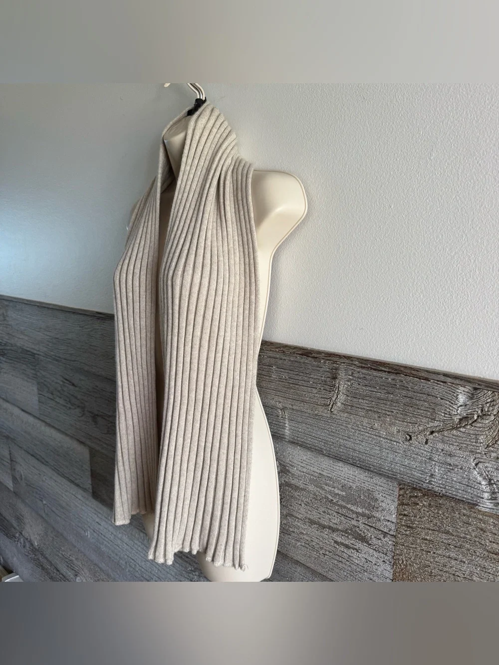 Riscatto Portofino Made in Italy Merino Wool Blend Ribbed Knit Scarf
